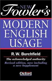 Cover of The new Fowler's modern English usage by H. W. Fowler