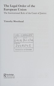 Cover of Legal Order of the European Union by Timothy Moorhead