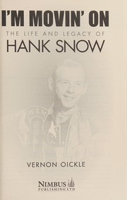 Front cover of I'm Movin' On by Vernon Oickle