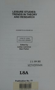 Cover of Leisure studies by Stanley Parker