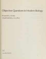 Front cover of Objective Questions in Modern Biology by R. Soper