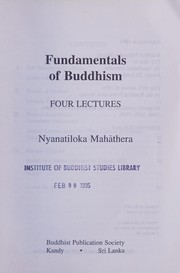 Cover of Fundamentals of Buddhism by Nyanatiloka Bhikkhu