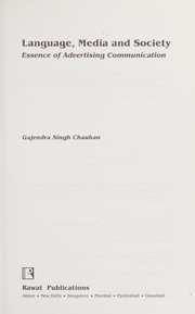 Front cover of Language, media, and society by Gajendra Singh Chauhan