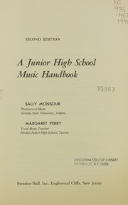 Front cover of A junior high school music handbook by Sally Monsour