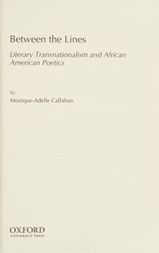 Cover of Between the lines by Monique-Adelle Callahan