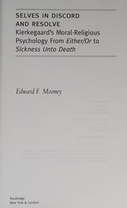 Front cover of Selves in discord and resolve by Edward Mooney