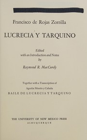 Cover of Lucrecia y Tarquino by Francisco de Rojas Zorrilla