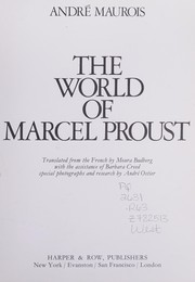 Cover of Le monde de Marcel Proust by André Maurois