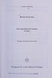 Cover of Rissho Kosei-kai by Andreas Nehring