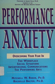 Cover of Performance anxiety by Mitchell W. Robin