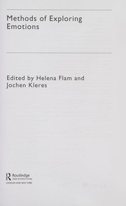 Front cover of Methods of Exploring Emotions by Helena Flam