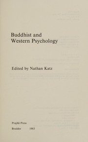 Front cover of Buddhist and Western psychology by Nathan Katz