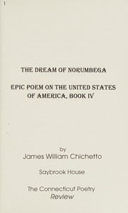 Front cover of The Dream of Norumbega by James William Chichetto