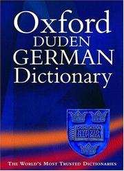 Cover of The Oxford-Duden German dictionary : German-English, English-German by Michael Clark