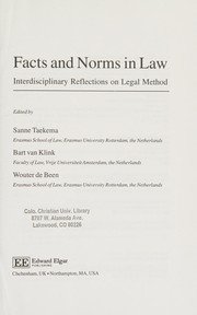 Cover of Facts and Norms in Law by Sanne Taekema