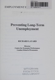 Front cover of Preventing long-term unemployment by Richard Layard