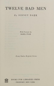 Cover of Twelve bad men by Sidney Dark
