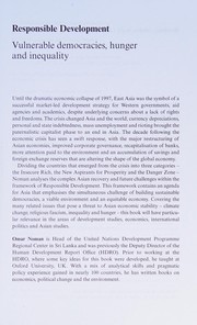 Cover of Responsible development by Omar Noman