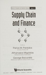 Front cover of Supply chain and finance by Panos M. Pardalos