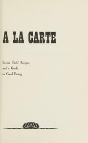 Cover of Colorado a la carte by Beverly Anderson Nemiro