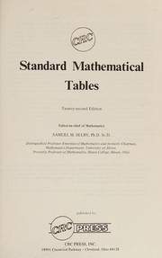 Front cover of CRC standard mathematical tables by Chemical Rubber Company.