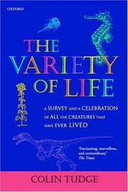 Front cover of The variety of life by Colin Hiram Tudge