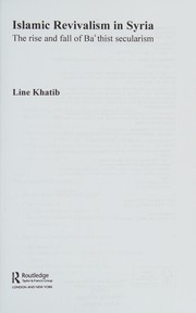 Front cover of Islamic revivalism in Syria by Line Khatib