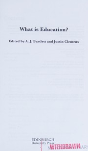 Cover of What Is Education? by A. J. Bartlett