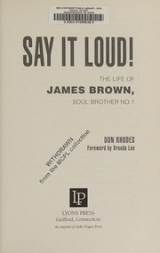 Cover of Say it loud! by Don Rhodes
