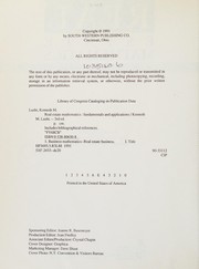 Front cover of Real estate mathematics by Kenneth M. Lusht