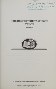 Cover of The best of the tastes of Tahoe and Reno by Sonnie Imes