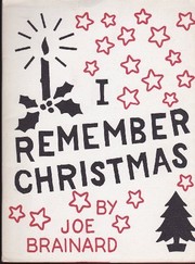 Cover of I remember Christmas by Joe Brainard