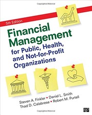 Cover of Financial Management for Public, Health, and Not-for-Profit Organizations by Steven A. Finkler