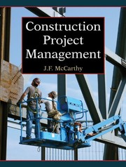 Cover of Construction project management by J. F. McCarthy