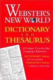 Cover of Webster's New World Dictionary and Thesaurus by Michael Agnes