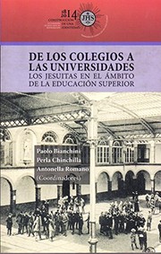 Front cover of De los colegios a las universidades by Paolo Bianchini