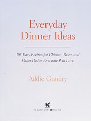 Cover of Everyday dinner ideas by Addie Gundry