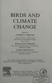 Cover of Birds and climate change by A. P. Møller