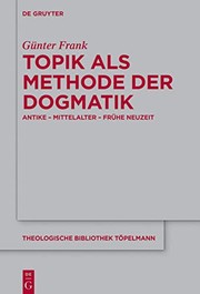 Cover of Topik Als Methode der Dogmatik by Günter Frank