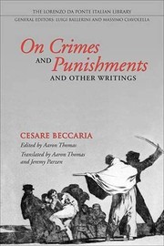 Front cover of On crimes and punishments and other writings by Cesare Beccaria
