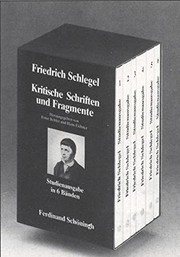 Front cover of Kritische Schriften und Fragmente by Ernst Behler