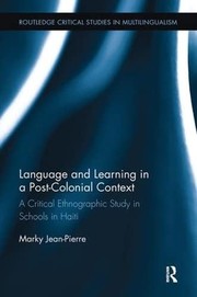 Cover of Language and Learning in a Post-Colonial Context by Marky Jean-Pierre