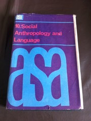Front cover of Social anthropology and language by Edwin Ardener