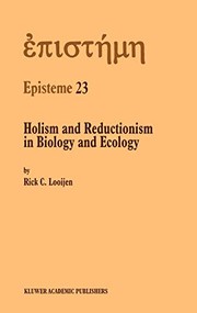 Front cover of Holism and reductionism in biology and ecology by Rick C. Looijen