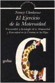 Cover of El Ejercicio de La Maternidad by Nancy Chodorow