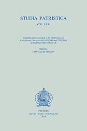 Front cover of Studia patristica by Allen Brent