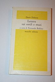 Front cover of Lettre sur les sourds et muets by Denis Diderot