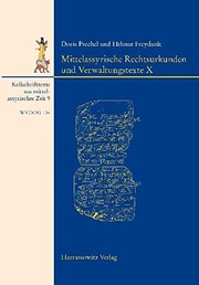 Front cover of Mittelassyrische Rechtsurkunden und Verwaltungstexte by Doris Prechel