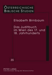 Cover of Juditbuch Im Wien des 17. und 18. Jahrhunderts by Elisabeth Birnbaum