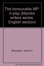 Front cover of The honourable MP by Gonzo H. Musengezi